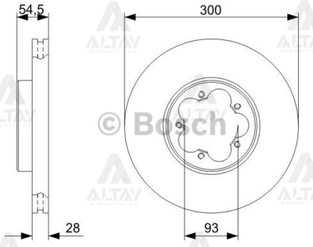 Ford Transit Ön Fren Dıskı OEM 6C111125AA Ford Transit Ön Fren Dıskı OEM 6C111125AA